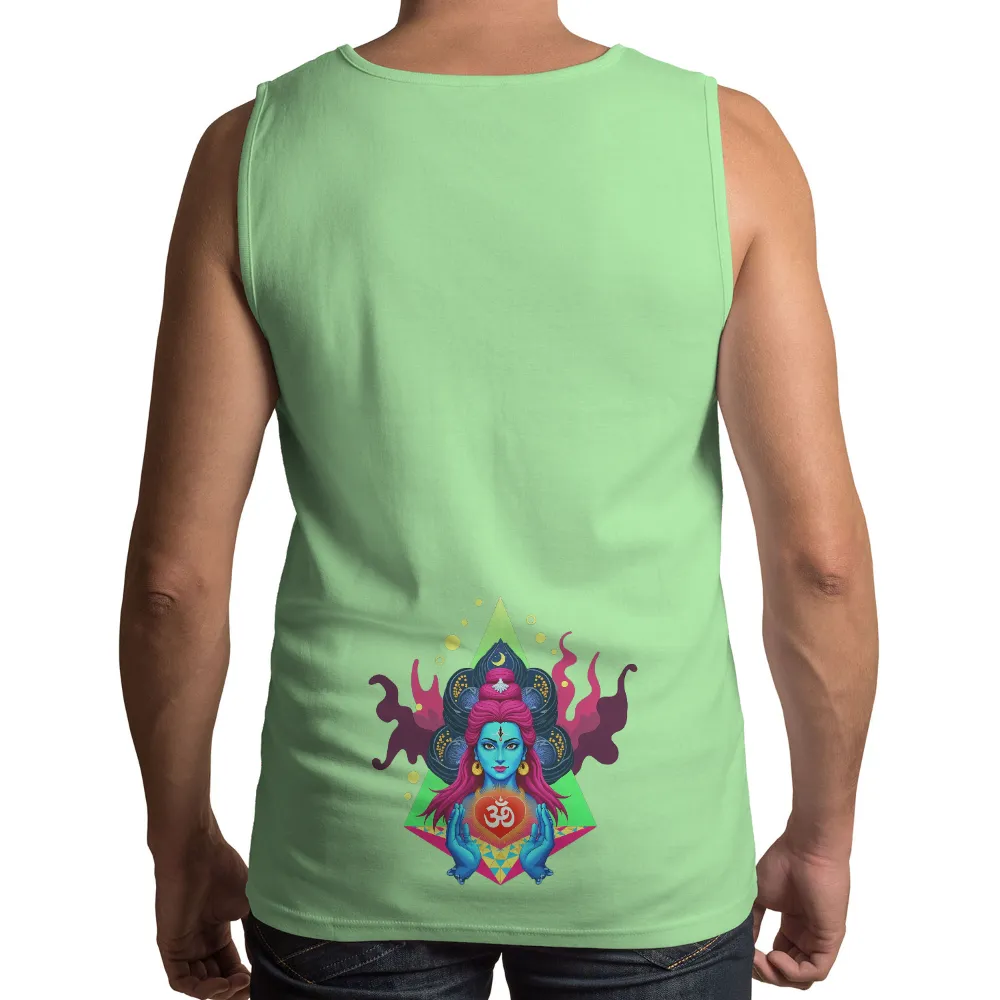 Tee Shirts Printed: Divine Figure with Sacred Symbols| sacred symbols