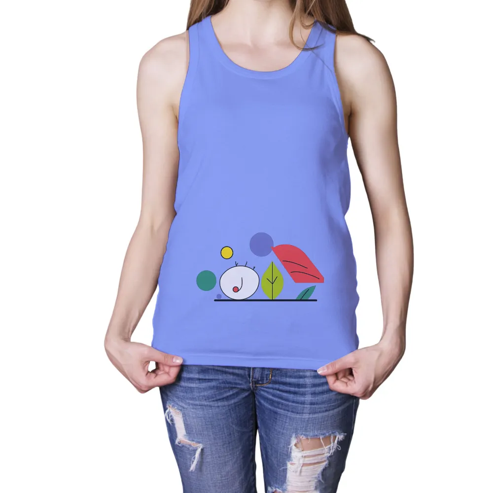 TShirt Design: Whimsical Bloop in the Garden of Colors|zayde wisdom