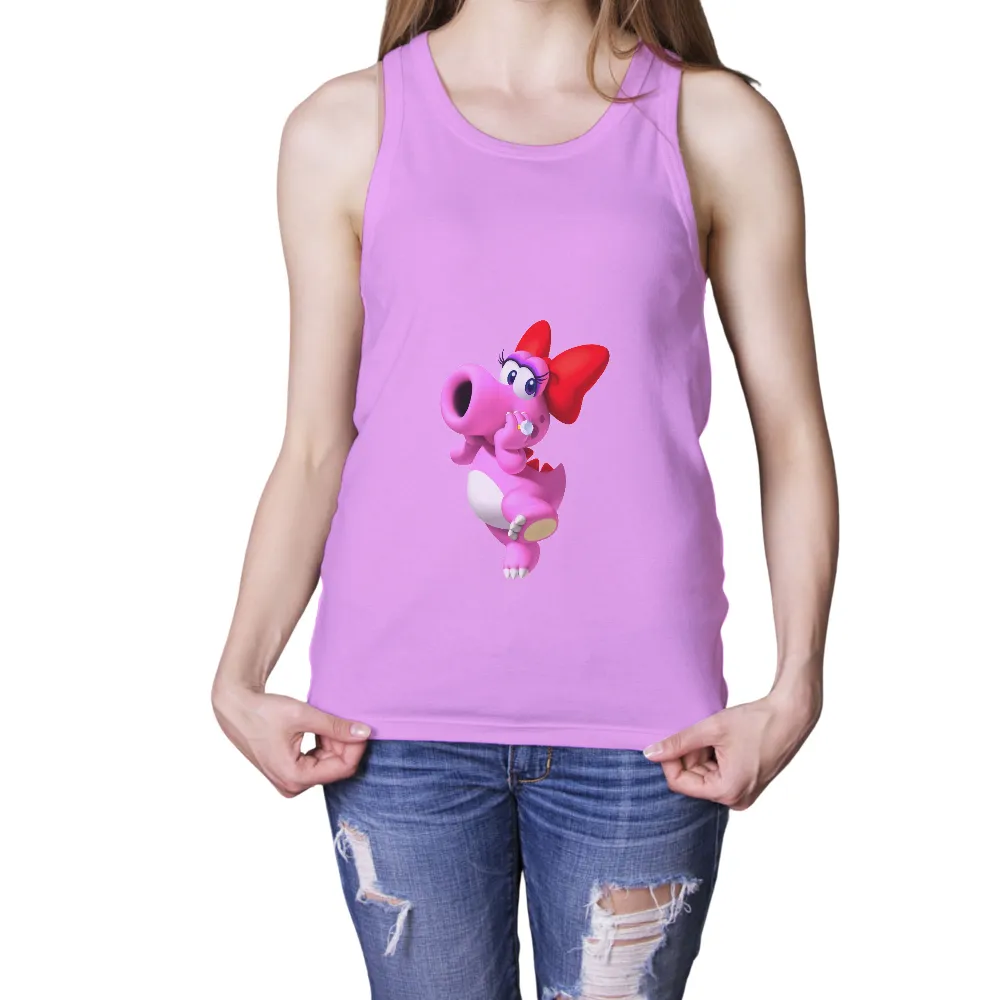 TShirt Printing: Whimsical Pink Dinosaur Ruby with Sparkling Diamonds|banksy joy millward