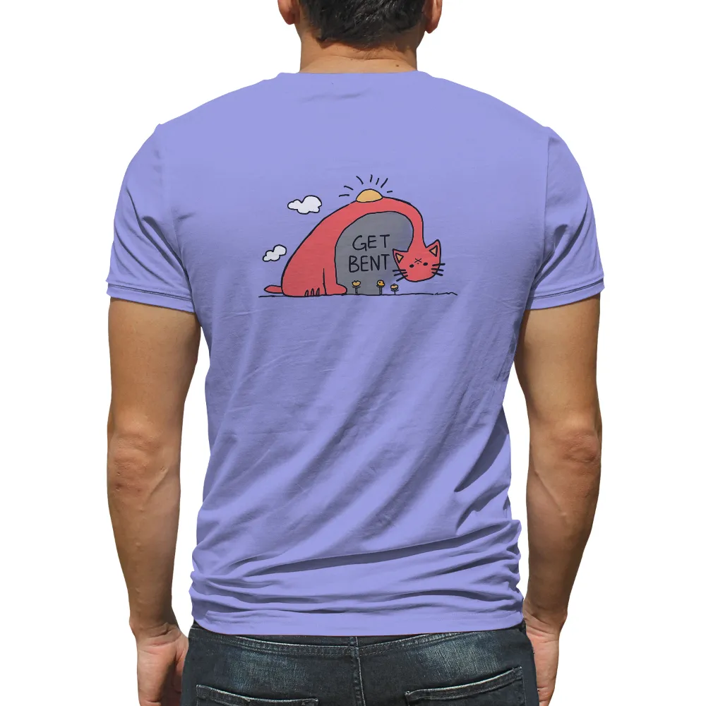 T-Shirts Pattern: Get Bent - A Whimsical Cat Design|devin townsend space cat shirt