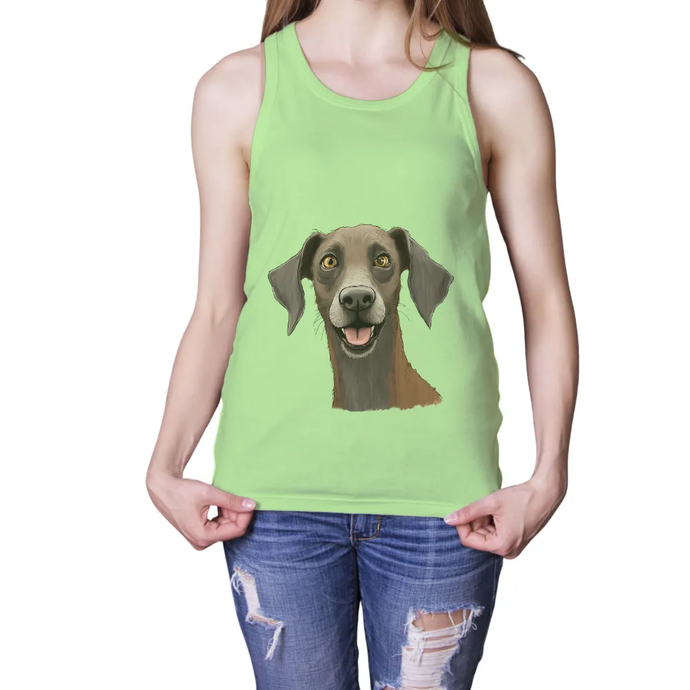 Custom Tee Shirts: Joyful Dog Design | Happy Pet Owner|cheerful dog