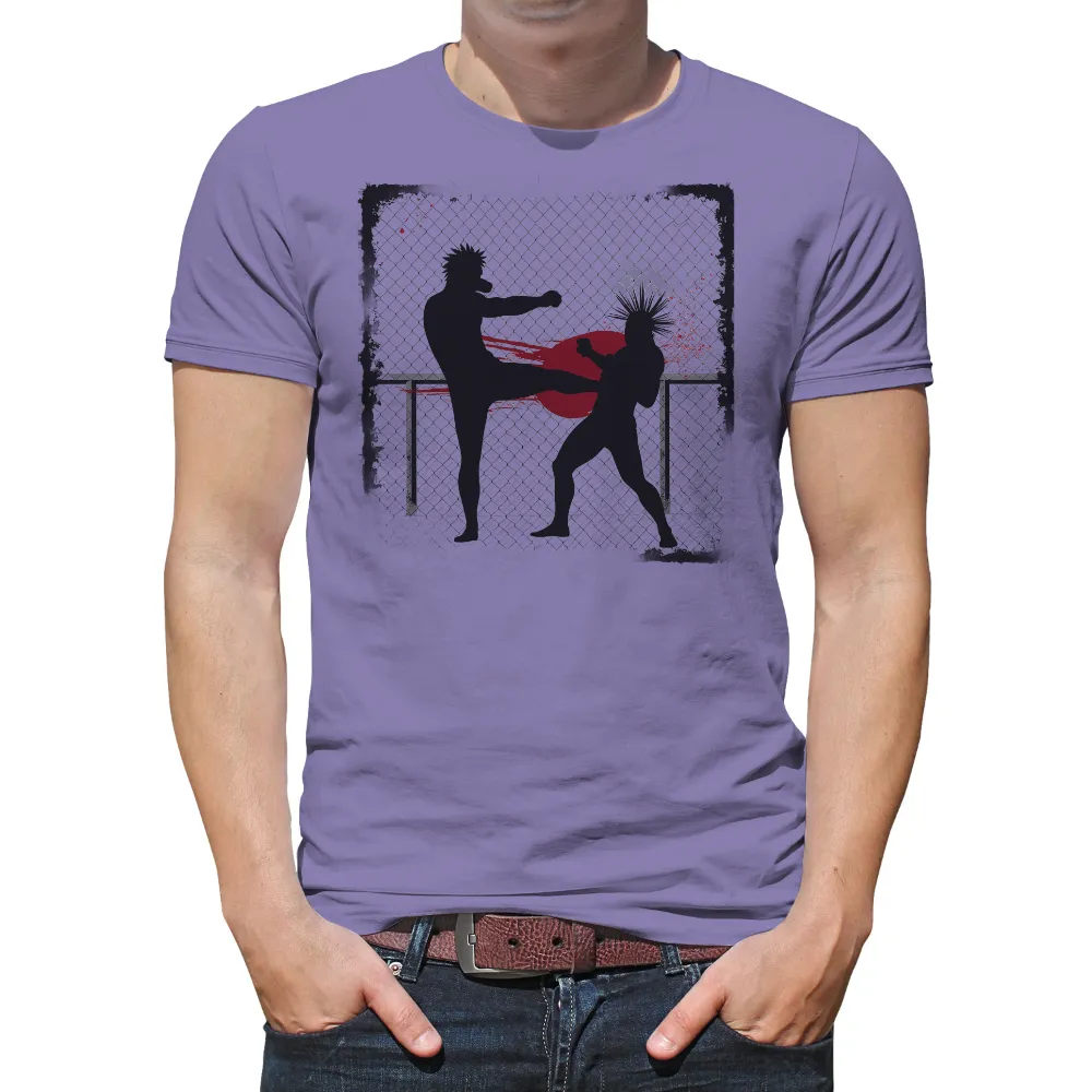 Graphic Tees: Intense Martial Arts Battle in the Octagon|combat medic tshirts