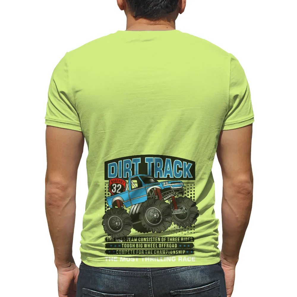 TShirt Design: Dirt Track Monster Truck - Racing Adventure|car toons t shirt