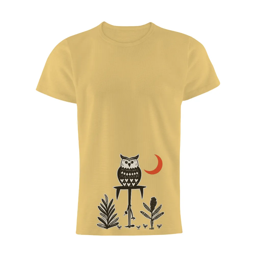 TShirt Design: Wise Owl Under the Crescent Moon|nhl opening night