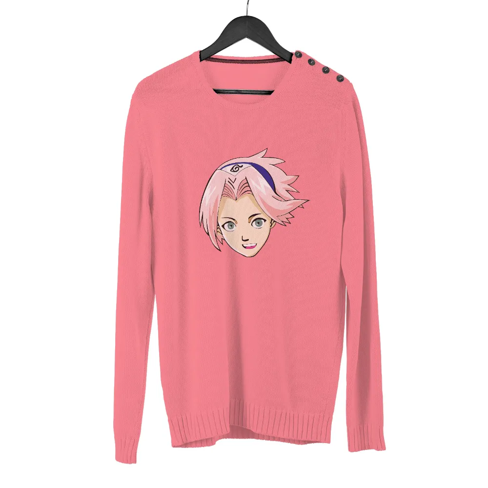 TShirt Design: Sakura Haruno Minimalist Anime Art|youth naruto shirts