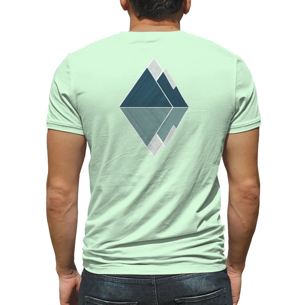 Custom Tee Shirts: Nature's Tranquility - Geometric Mountains and Waters|i love drinking pool water shirt