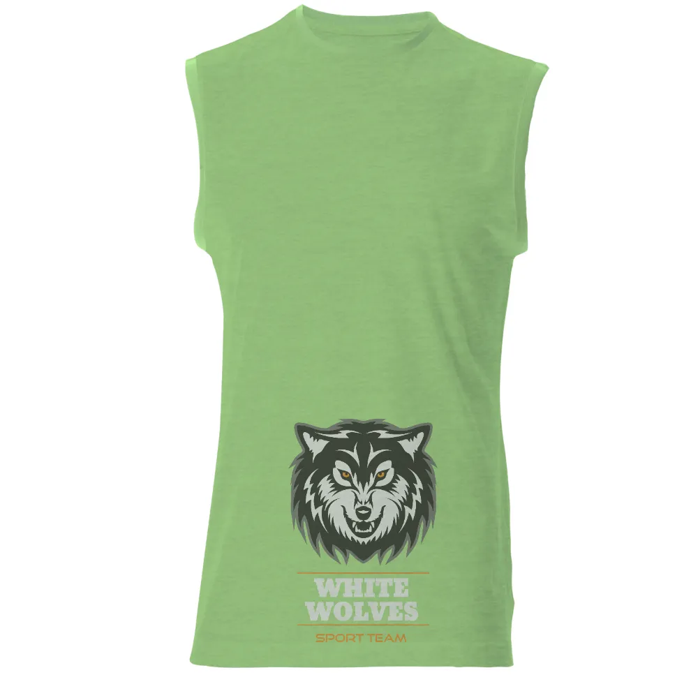 White Wolves Sport Team TShirt Printing - Bold Wolf Design|there's still time wolf shirt