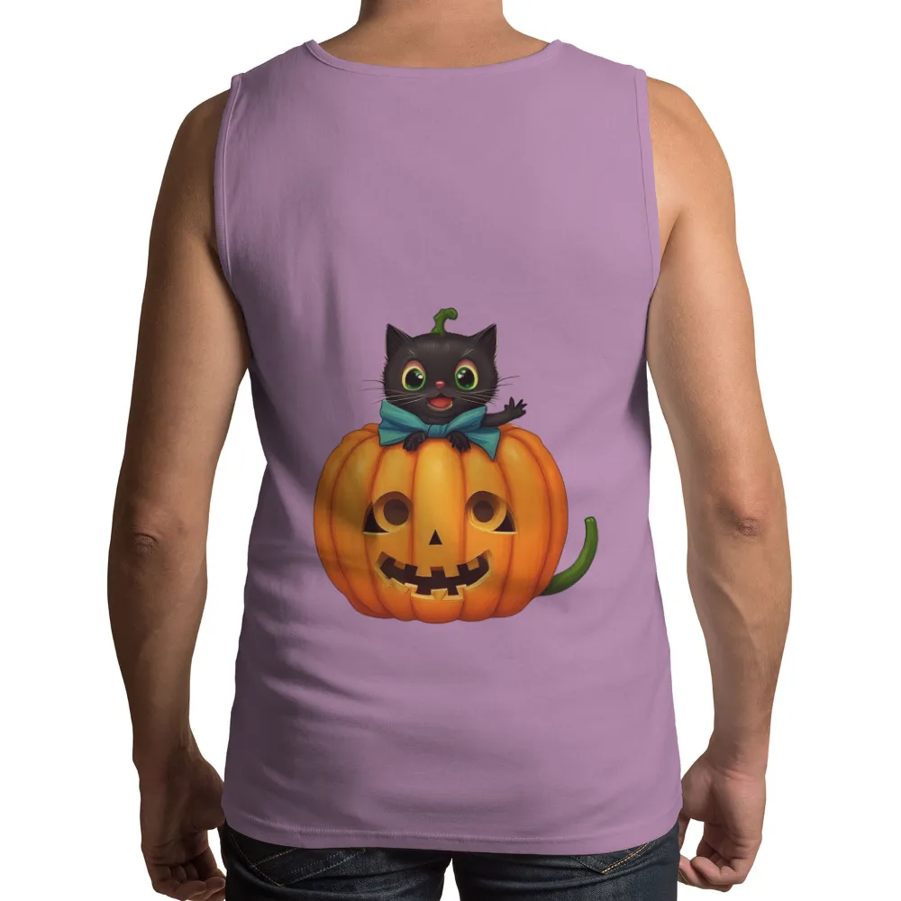 Tee Shirts Printed: Whimsical Black Cat Witch on Pumpkin|cute fourth of july shirts near me