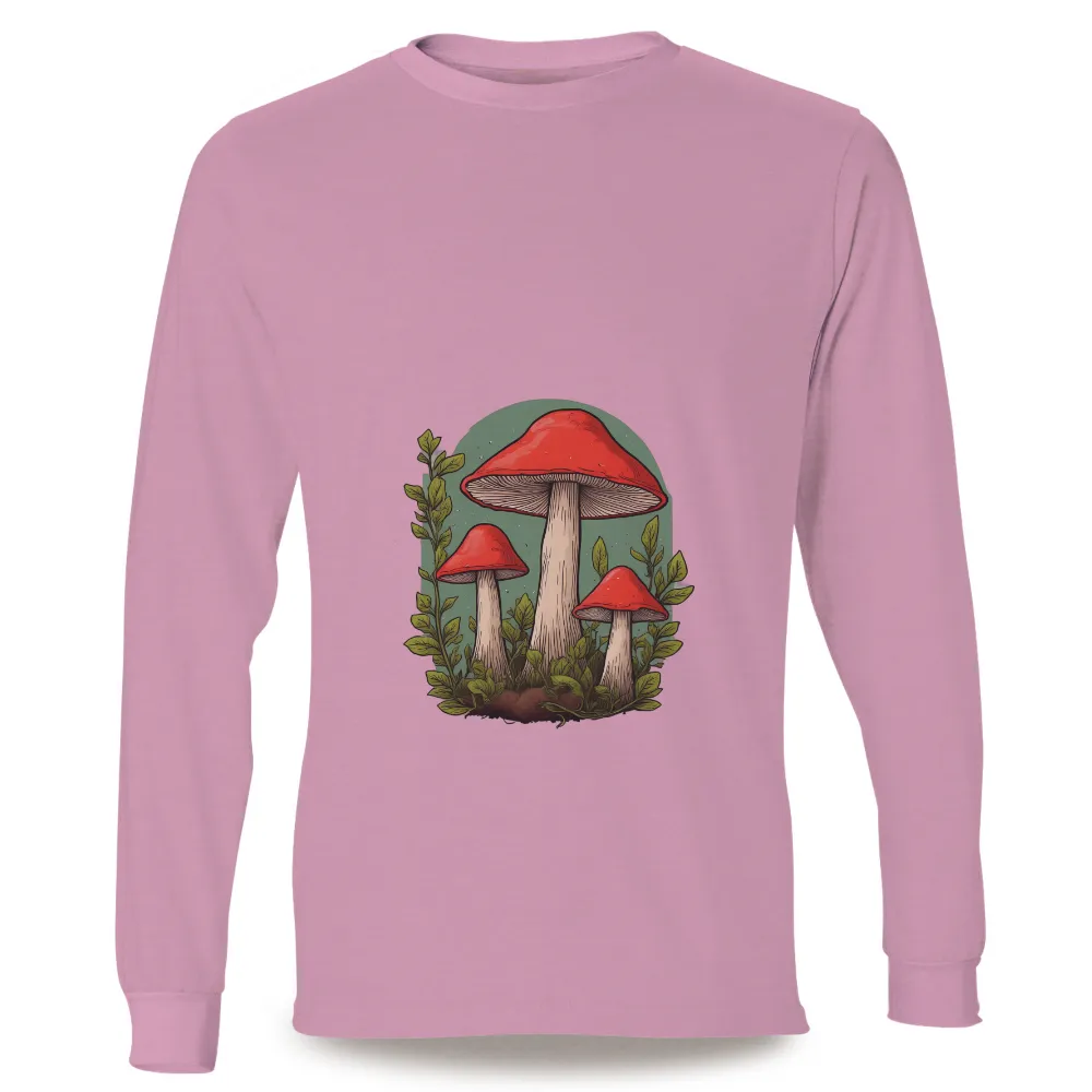 Graphic Tees: Enchanted Forest Mushrooms - Artistic Nature Design|earth day shirt old navy