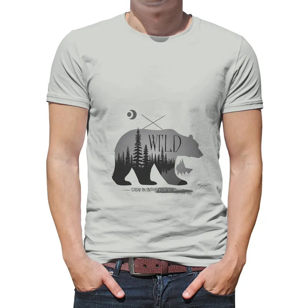 Customized Tee Shirts: Embrace the Spirit of Wild with Artistic Forest Design|animal crossing bear shirt