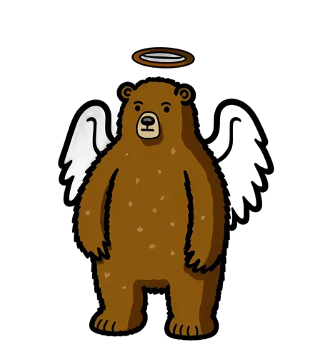 TShirt Design: Bruno the Angelic Bear - Duality of Human Nature