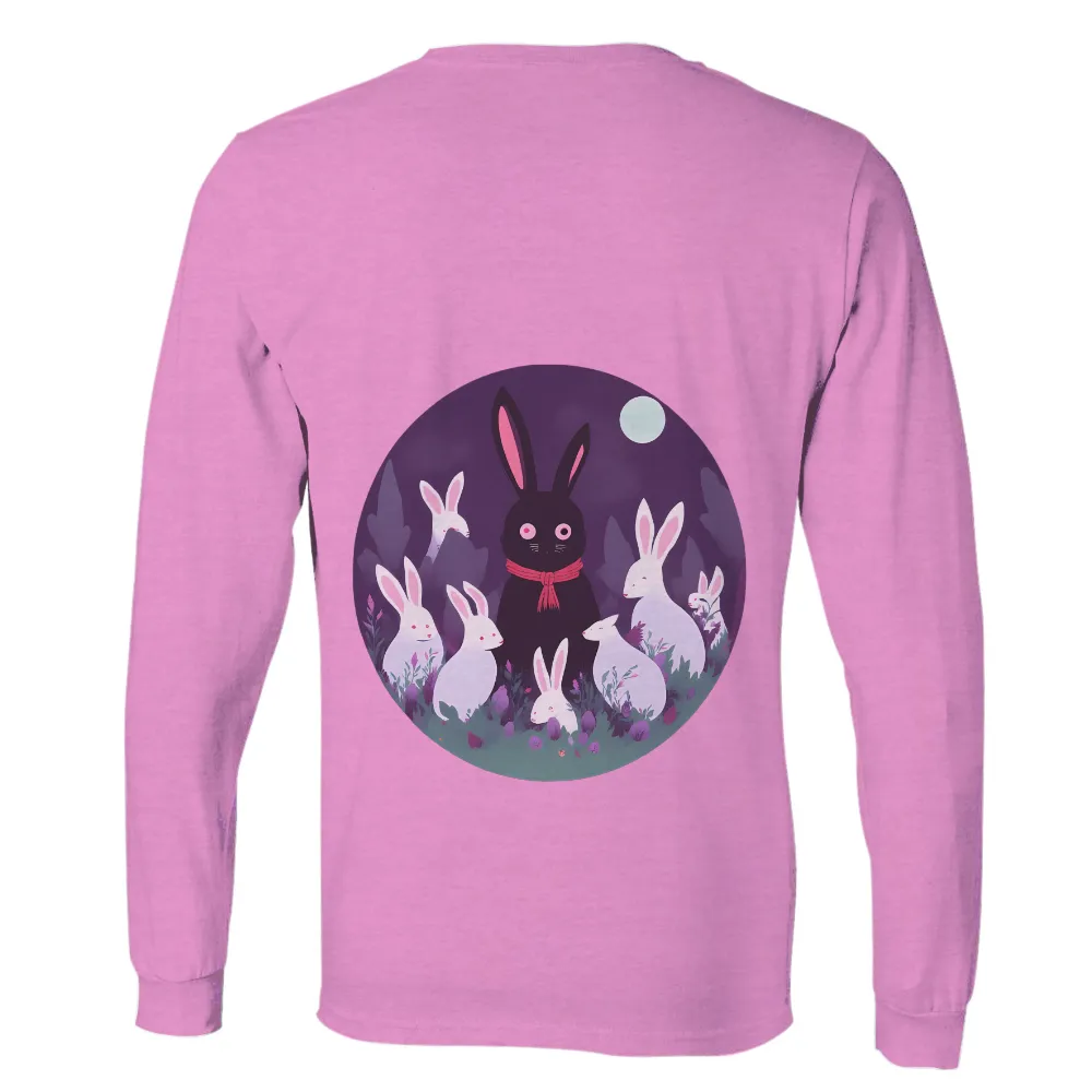 Shirts Graphic Tees: Luna and Her Rabbits in a Magical Forest|dri fit sun protection