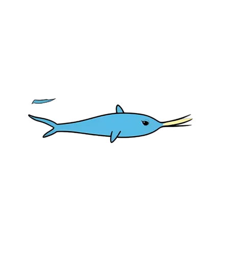 Swordfish Minimalist TShirt Printing - Elegant Ocean Life