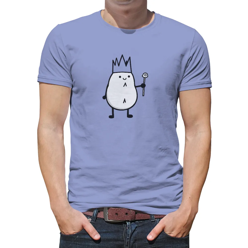 Customized Tee Shirts: Whimsical Potato King - Minimalist Design|kobe is king t shirt