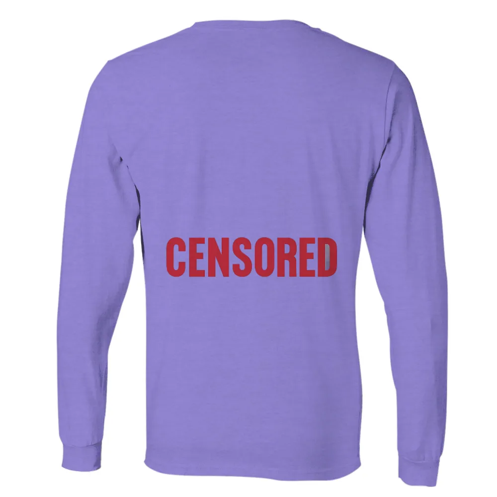 Tee Shirts Printed: Censored - Freedom of Speech Art|Bold red 'CENSORED' text on T-shirt