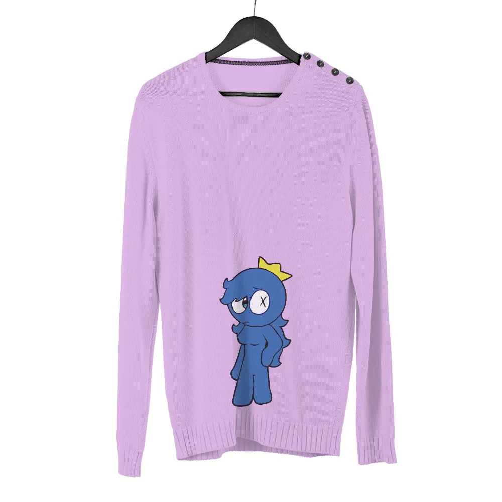 T-Shirts Design: Blue Pony with Yellow Star - Emotional and Vulnerable|roblox full black t shirt