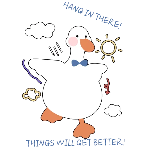 Graphic Tees: Hang in There - Cute Goose of Hope