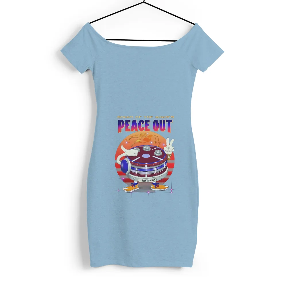 TShirt Design: Peace Out - Sound of the 2000s Retro Drum Machine| Beat Buddy