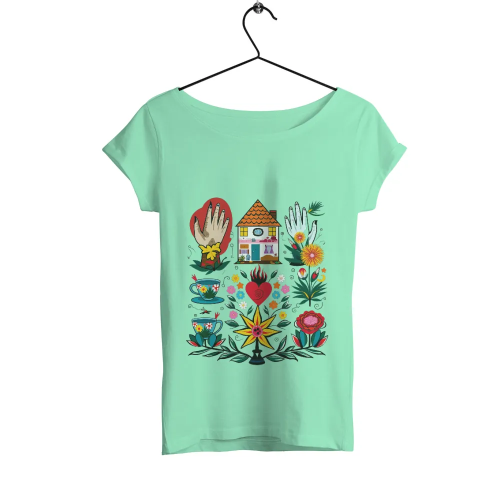 T-Shirts Design: A Whimsical Home Filled with Love and Creativity|charming house