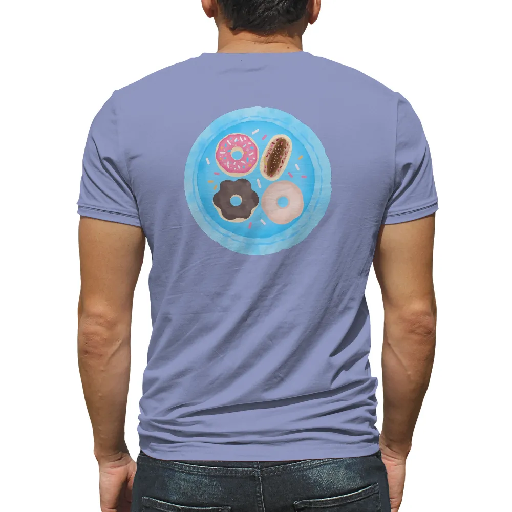 Graphic Tees: Donut Delight | Sweet Morning Vibes| Filled donut with chocolate swirl