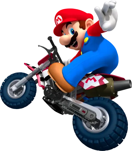 T-Shirts Design: Mario's Adventurous Spirit on a Dirt Bike