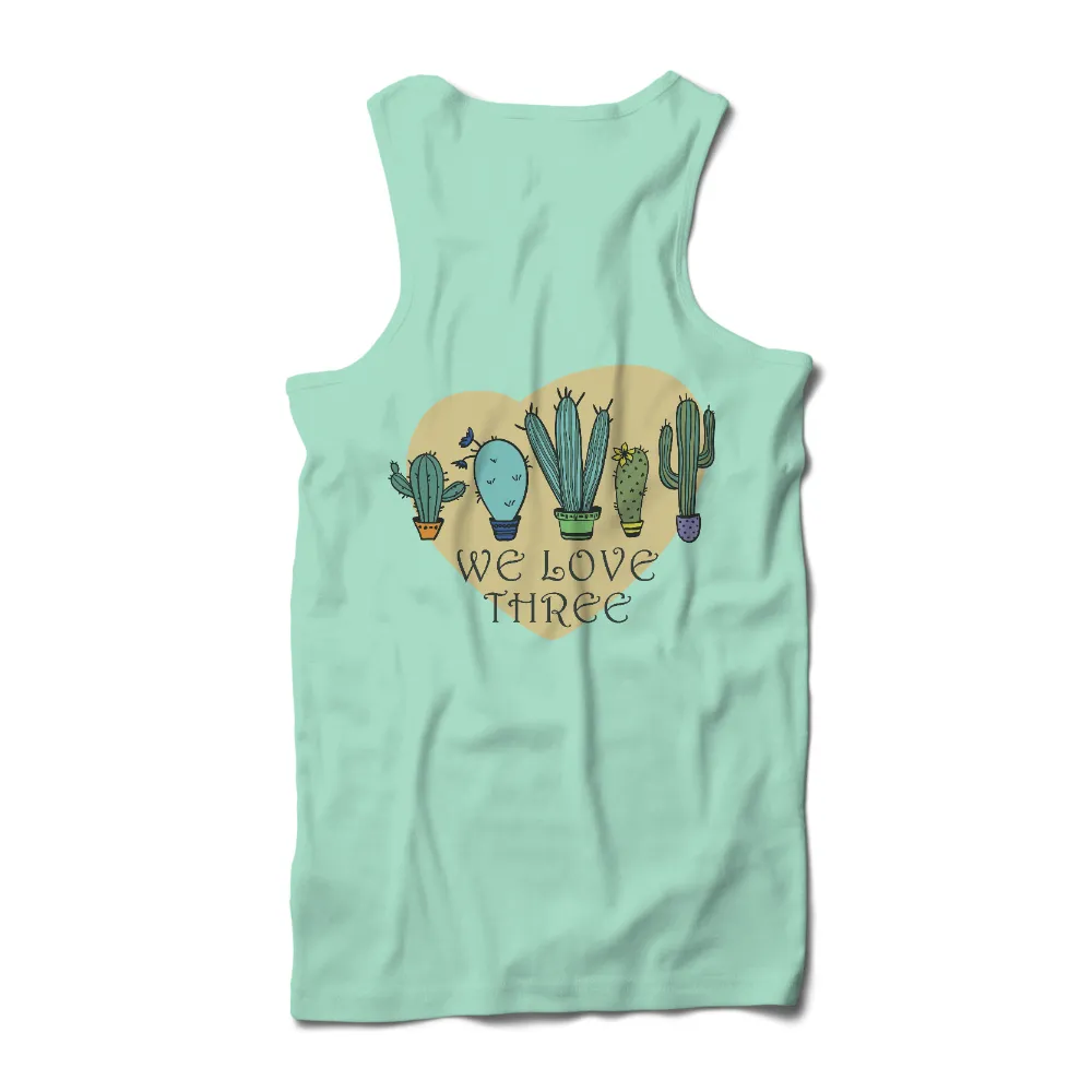 T-Shirts Custom: We Love Three - Cactus Heart Design|billabong summer of love t shirt