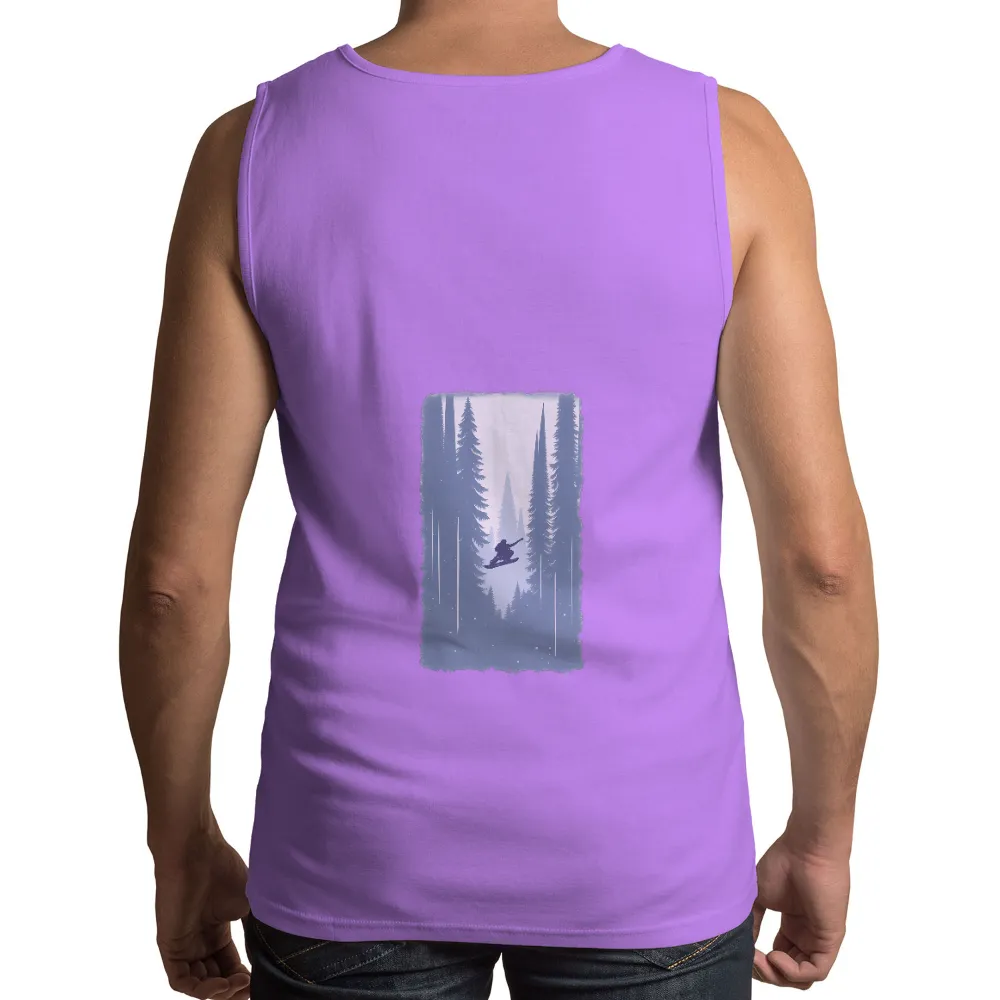 Custom T-Shirt Printing: Snowboarding Adventure in the Forest|winter bear shirt