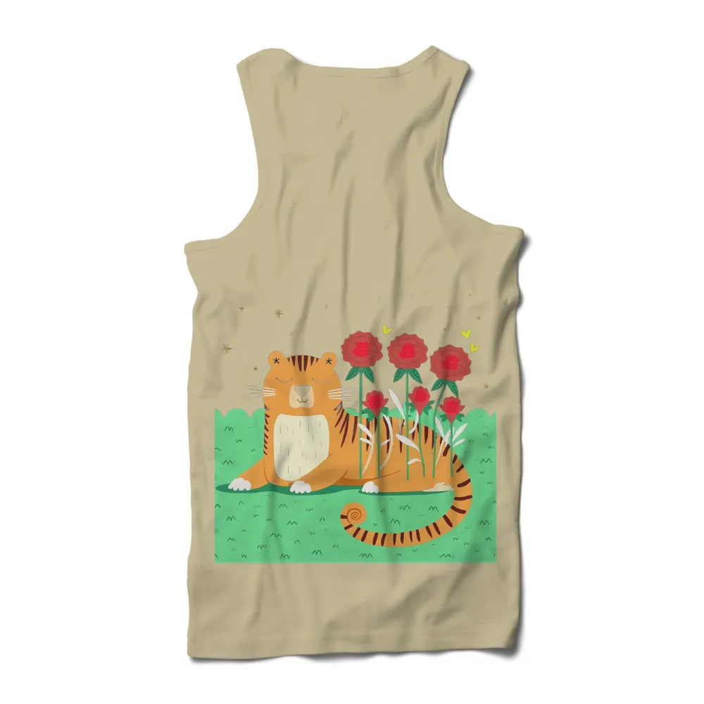 Tee Shirt Printing: Whimsical Tiger in a Magical Garden|harmony day t shirts best and less