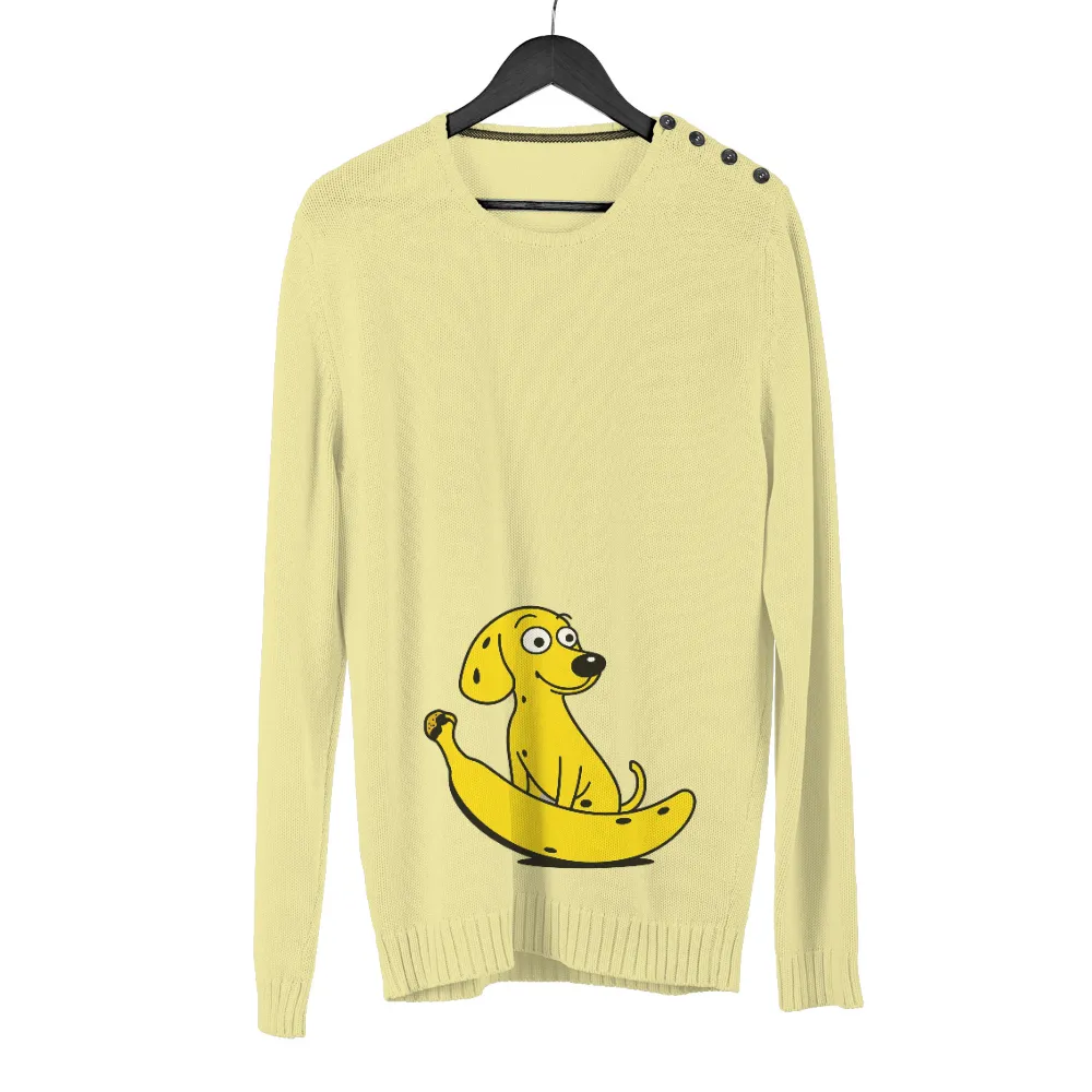 Custom Tee Shirts: Whimsical Banana Dog Design|banana republic rustic camp shirt