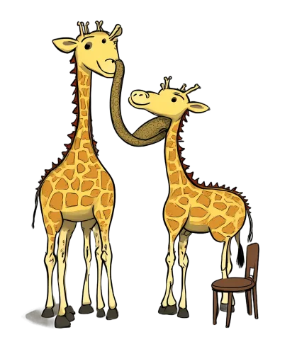 TShirt Design: Giraffes Sharing Tender Moments