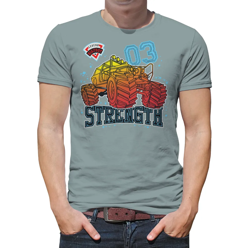 Graphic Tees: Bigfoot Monster Truck Strength Design|mom to the 4th power shirt