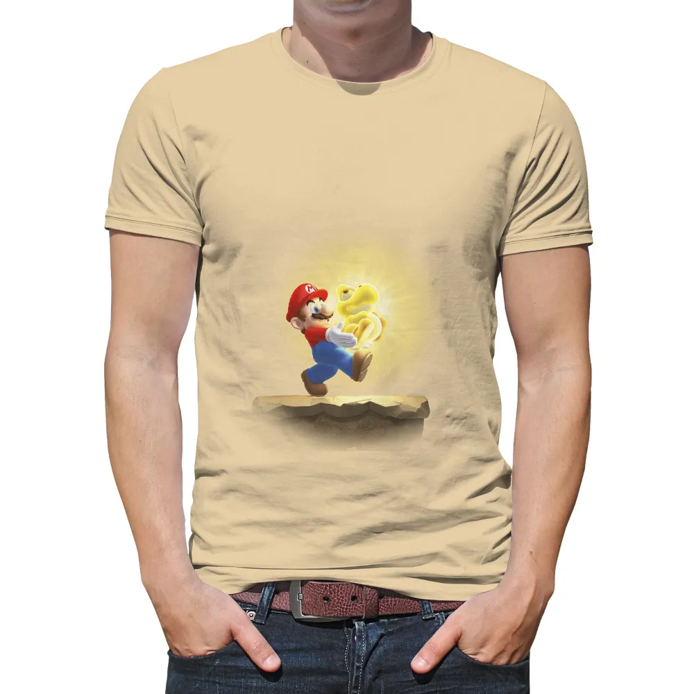 T-Shirt Printing: Mario Power-Up Adventure|cena mario shirt