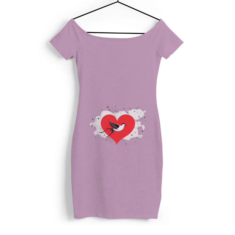 T-Shirts Custom: Heart and Bird - Freedom and Love|women i love my boyfriend shirt