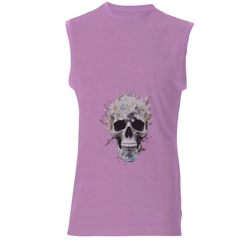 Custom T-Shirt Printing: Floral Skull - Artistic Designs|lowrider art t shirts