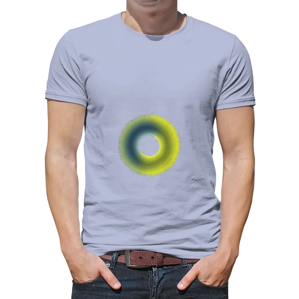 Custom T-Shirt Printing: Vibrant Circular Pattern Inspired by City Life|seattle mariners blue and yellow jersey