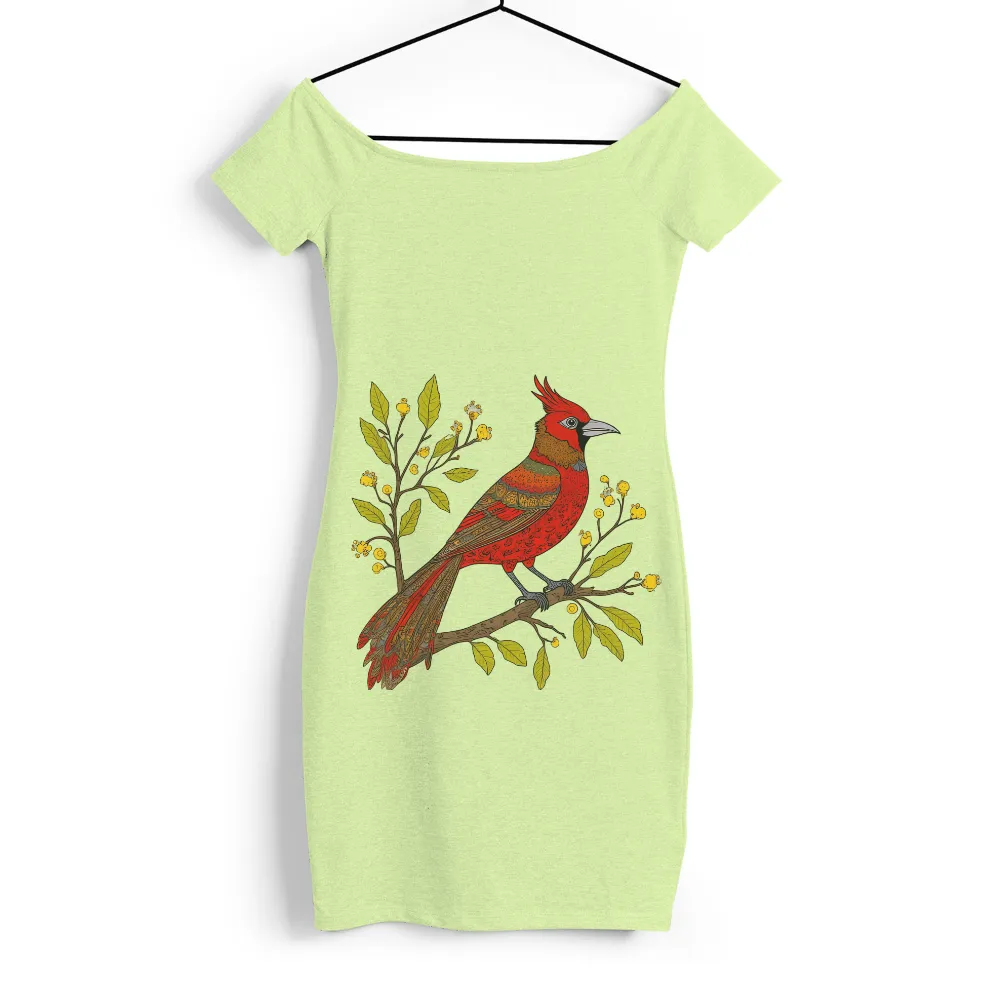 Tee Shirts Printed: Majestic Cardinal in the Forest|sun protection clothes for adults