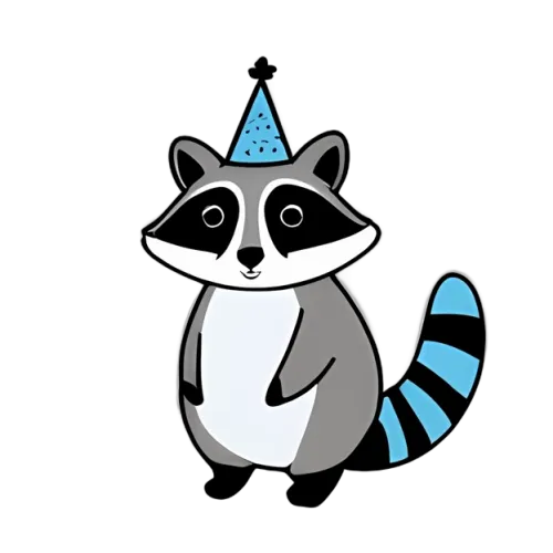 TShirt Printing: Remy the Raccoon's Party Hat - Funny & Quotes