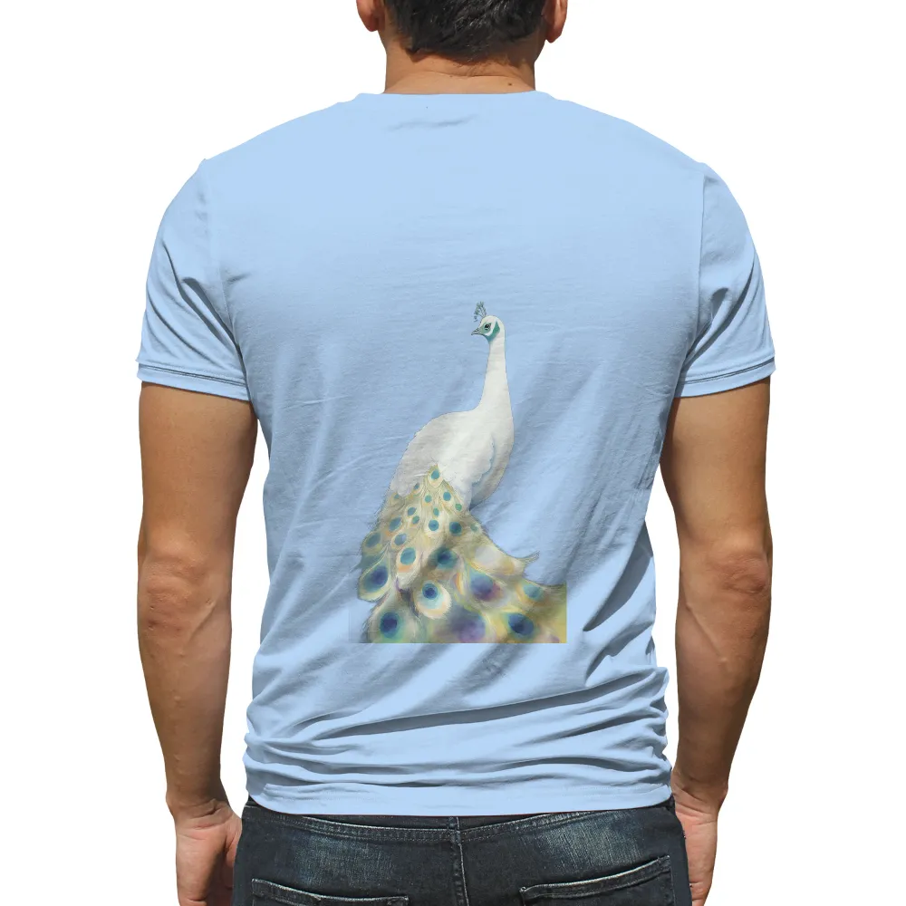 Custom T-Shirt Printing: White Peacock Elegance|dogfish head american beauty shirt