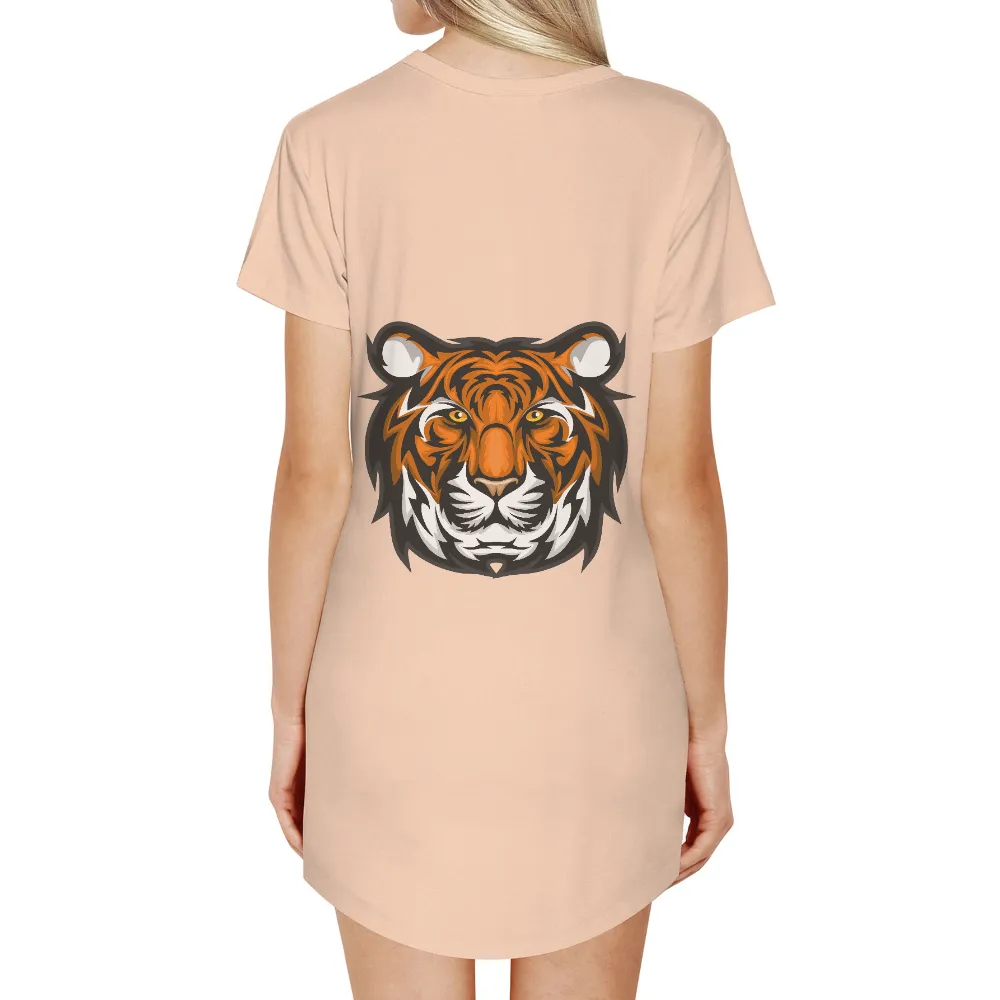 T-Shirt Printing: Fierce Tiger Face - Strength and Courage|i want to design t shirts to sell