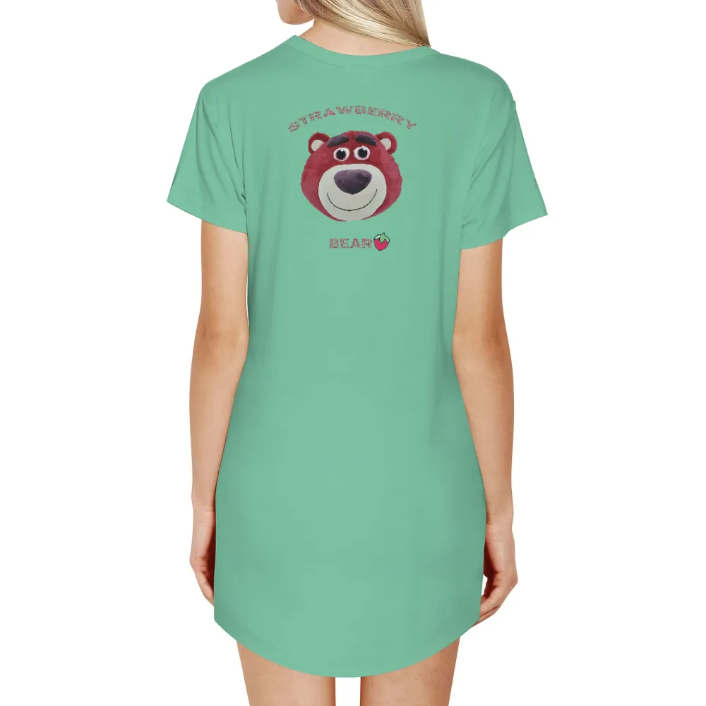 Tee Shirts Printed: Strawberry Bear - Whimsical Joy and Nostalgia|cute vinyl easter shirts