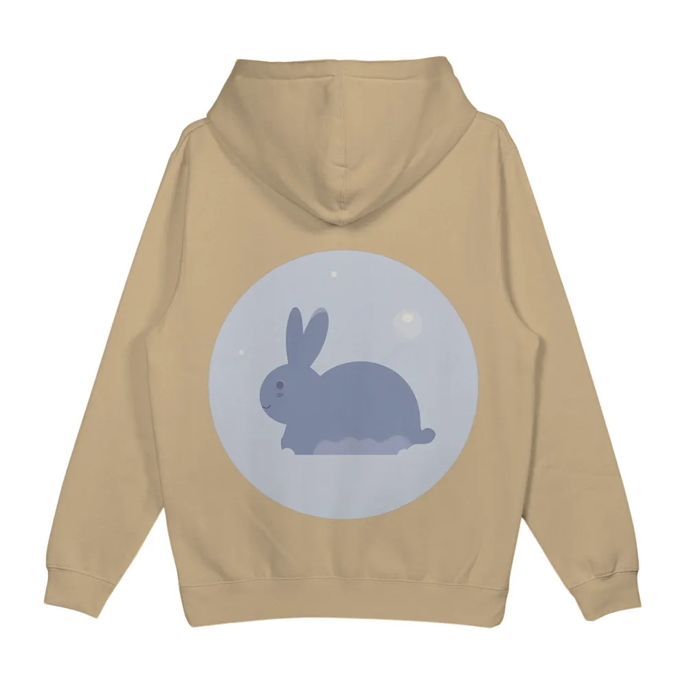 T-Shirts Pattern: Blue Bunny Minimalist Design|Charming blue bunny