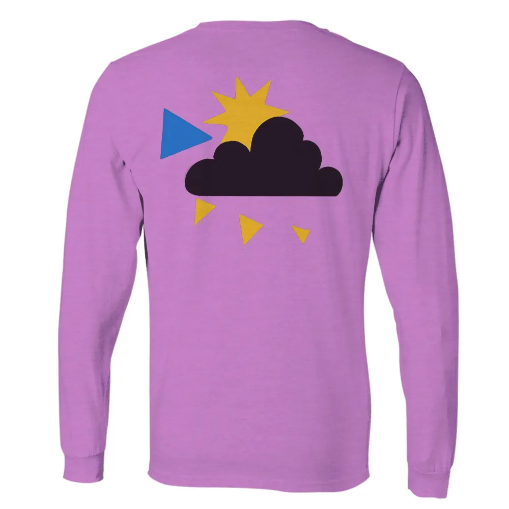 Customized Tee Shirts: Sun Emerging from Cloud - Hope and Positivity|big and tall sun protective clothing