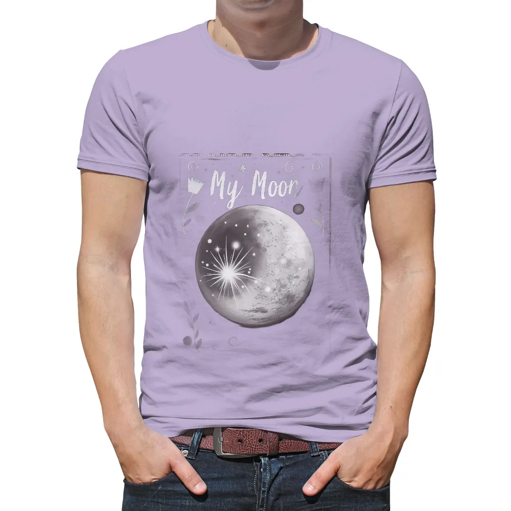 Shirts Graphic Tees: My Moon - A Celestial Reflection of Hope and Wonder|dallas stars goalie