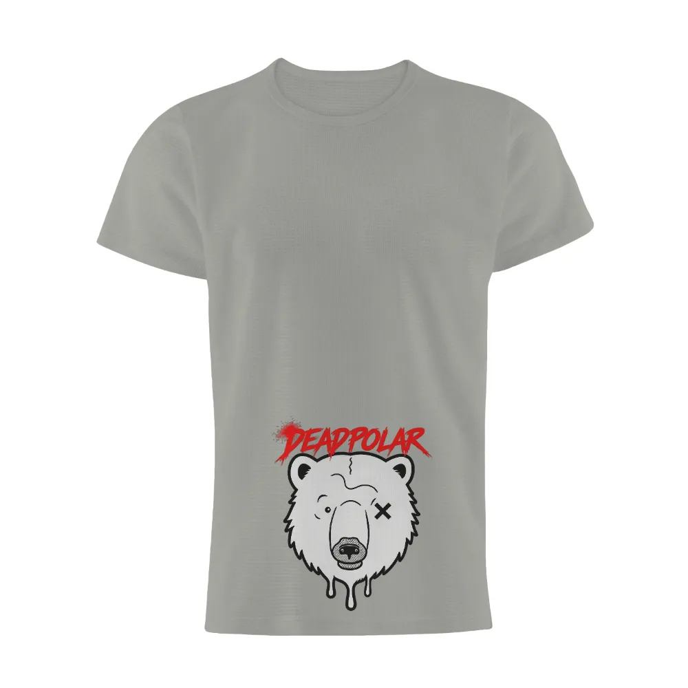 Graphic Tees: DEADPOLAR - Bold Street Art Design| Polar bear with a lopsided expression