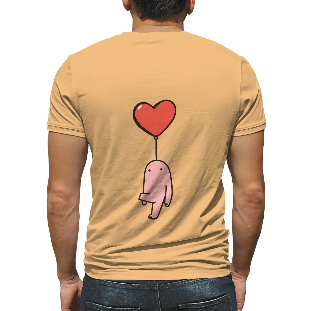 T-Shirts Design: Embrace Love with Emo and Heart Balloon|no money but love tshirt