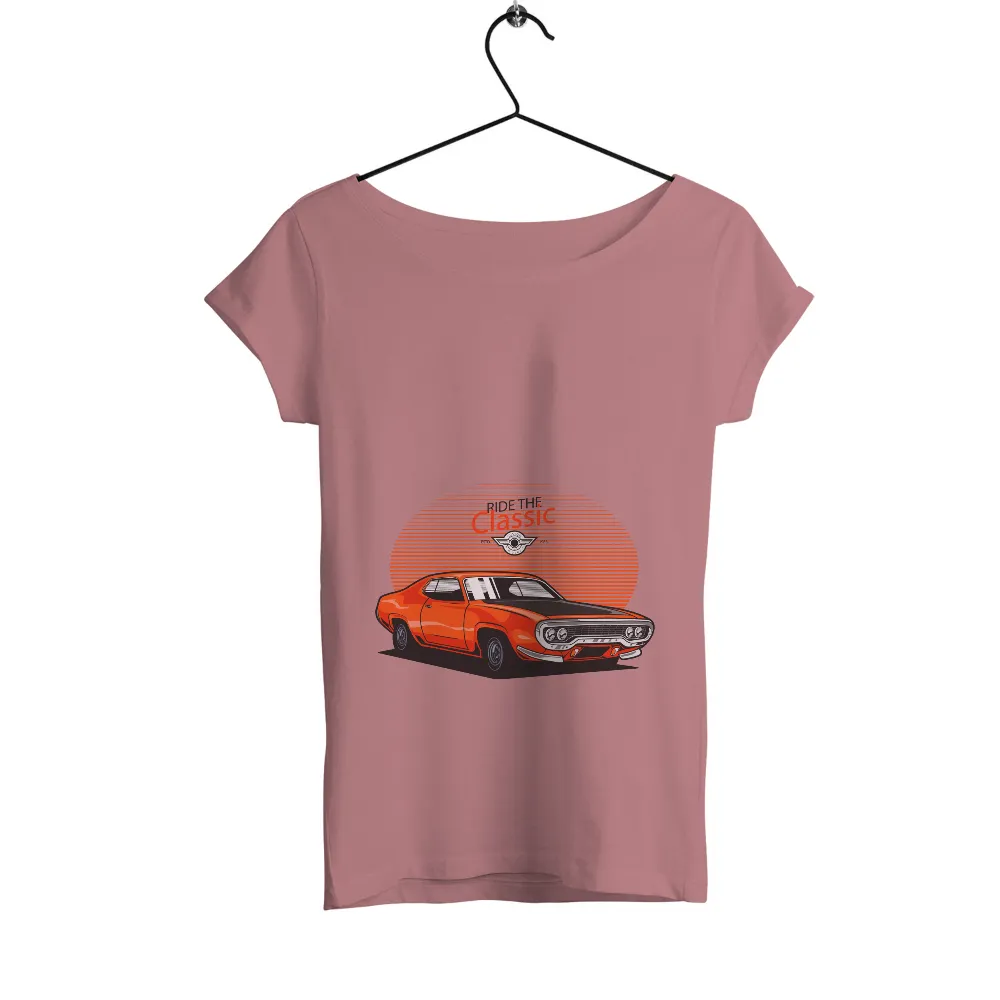 T-Shirts Pattern: Ride High Classic Muscle Car Design|black hoodie t shirt roblox