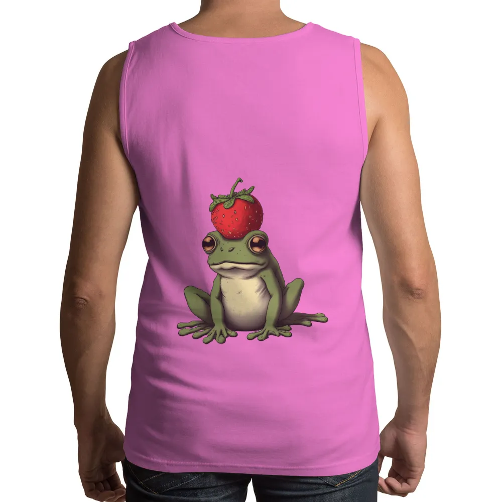 Frog with Strawberry T-Shirt Printing: Whimsy and Playfulness|cute frog t shirt roblox