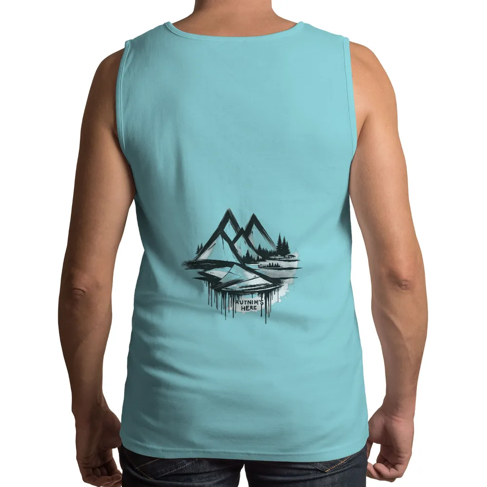 Customized Tee Shirts: Explore Tranquility with Geometric Mountains|top gun vintage shirt