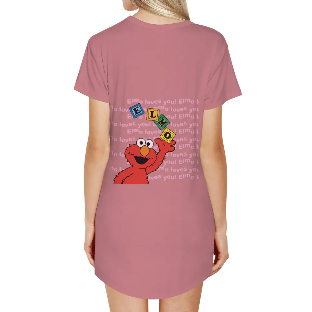 Custom T-Shirt Printing: Elmo Loves You! - Sesame Street Inspired Design|love peace skeet cheese shirt