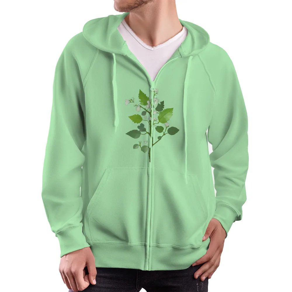 T-Shirts Custom: Nature's Glow - Artistic Plant Design|plant shirt design